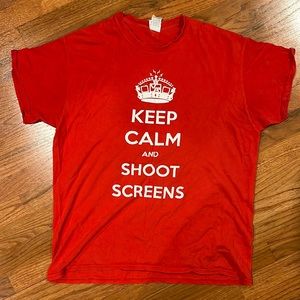 Red size large visual alchemy t shirt television film